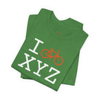 I Bike unisex T, orange bike