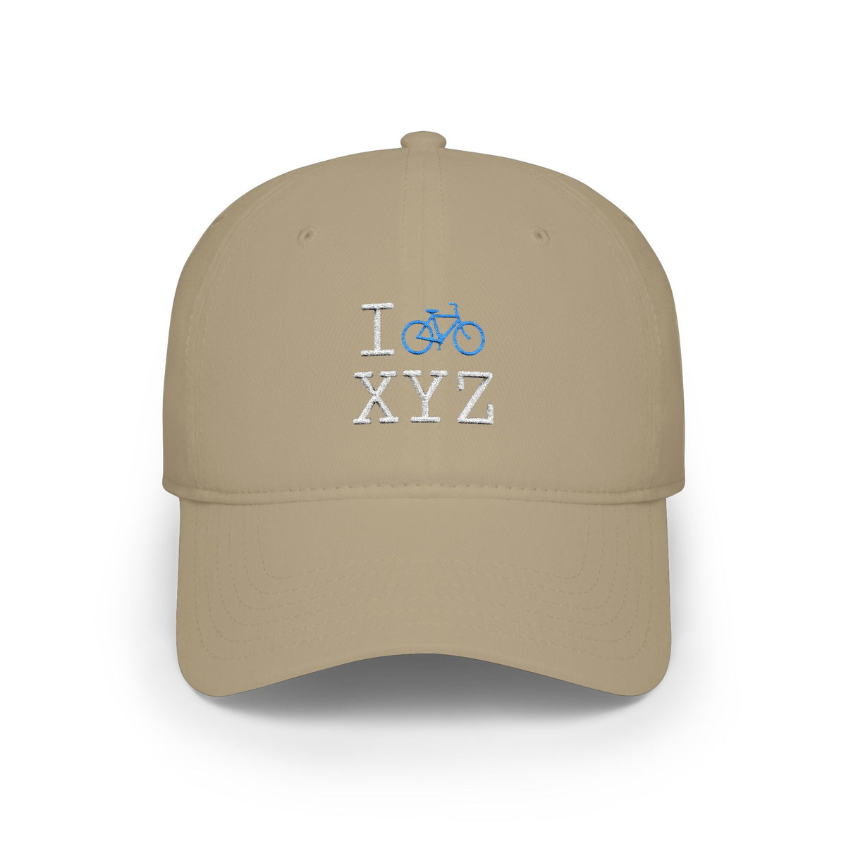 I Bike baseball cap, light blue bike