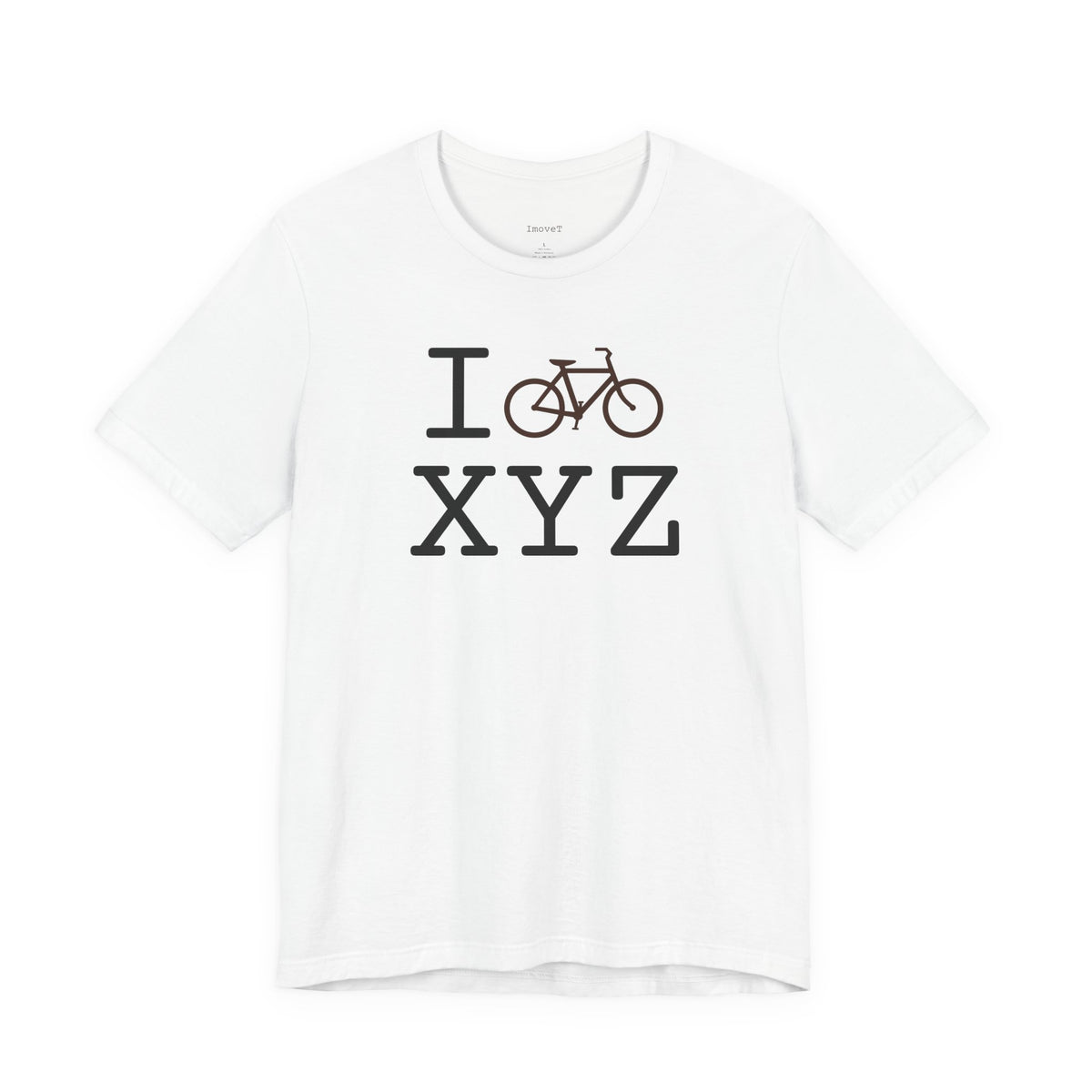 I Bike unisex T, brown bike