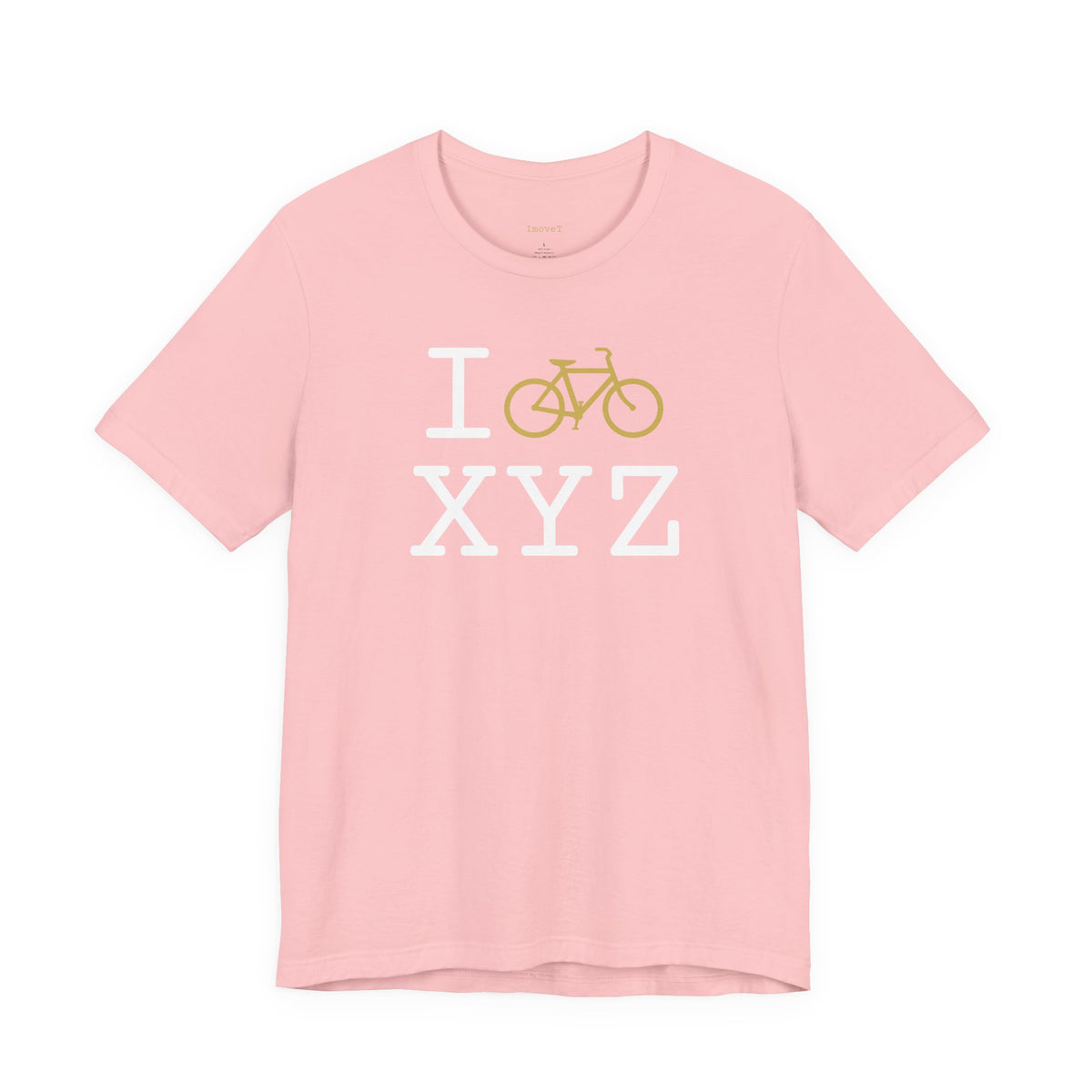 I Bike unisex T, gold bike
