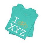 I Bike unisex T, gold bike