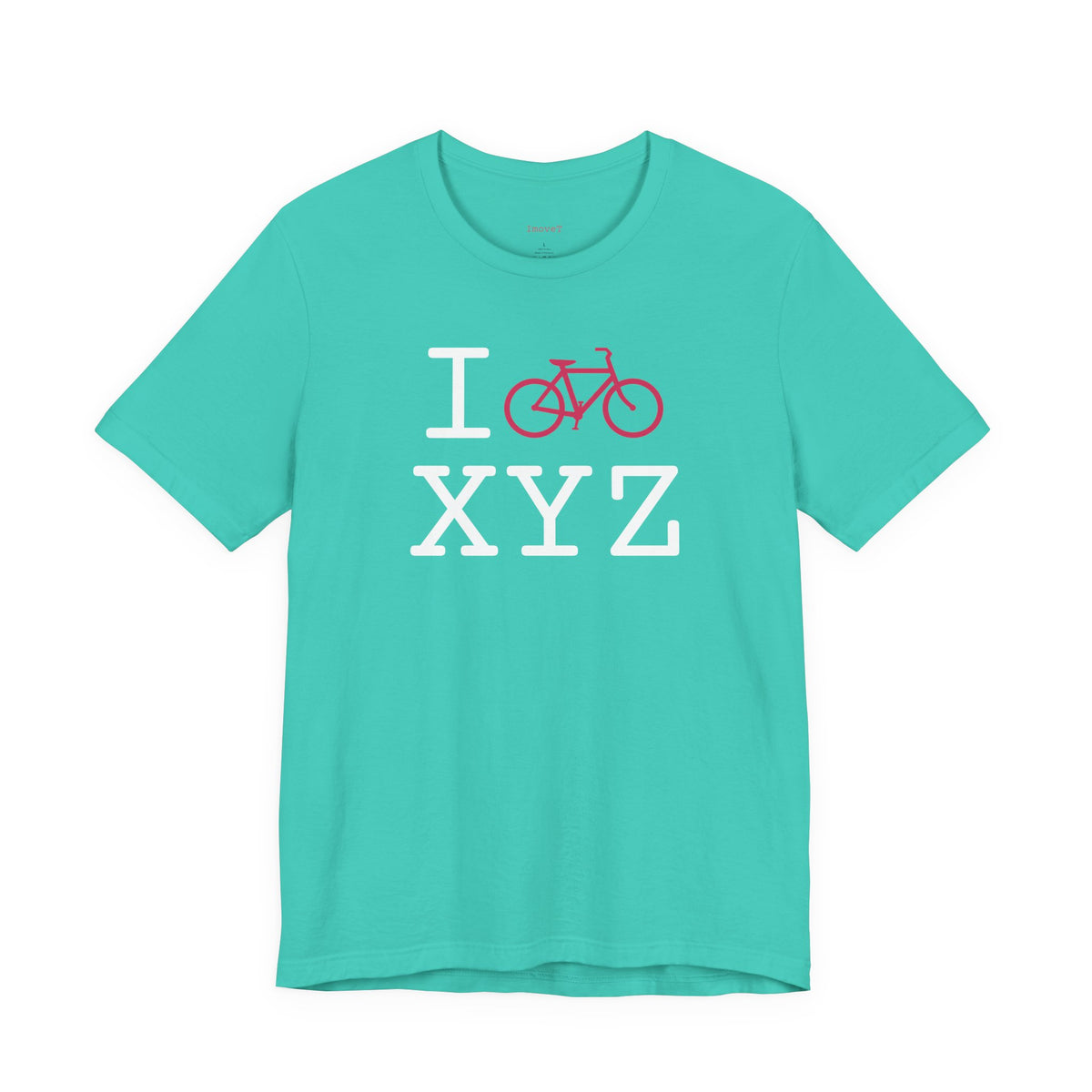 I Bike unisex T, hot pink bike