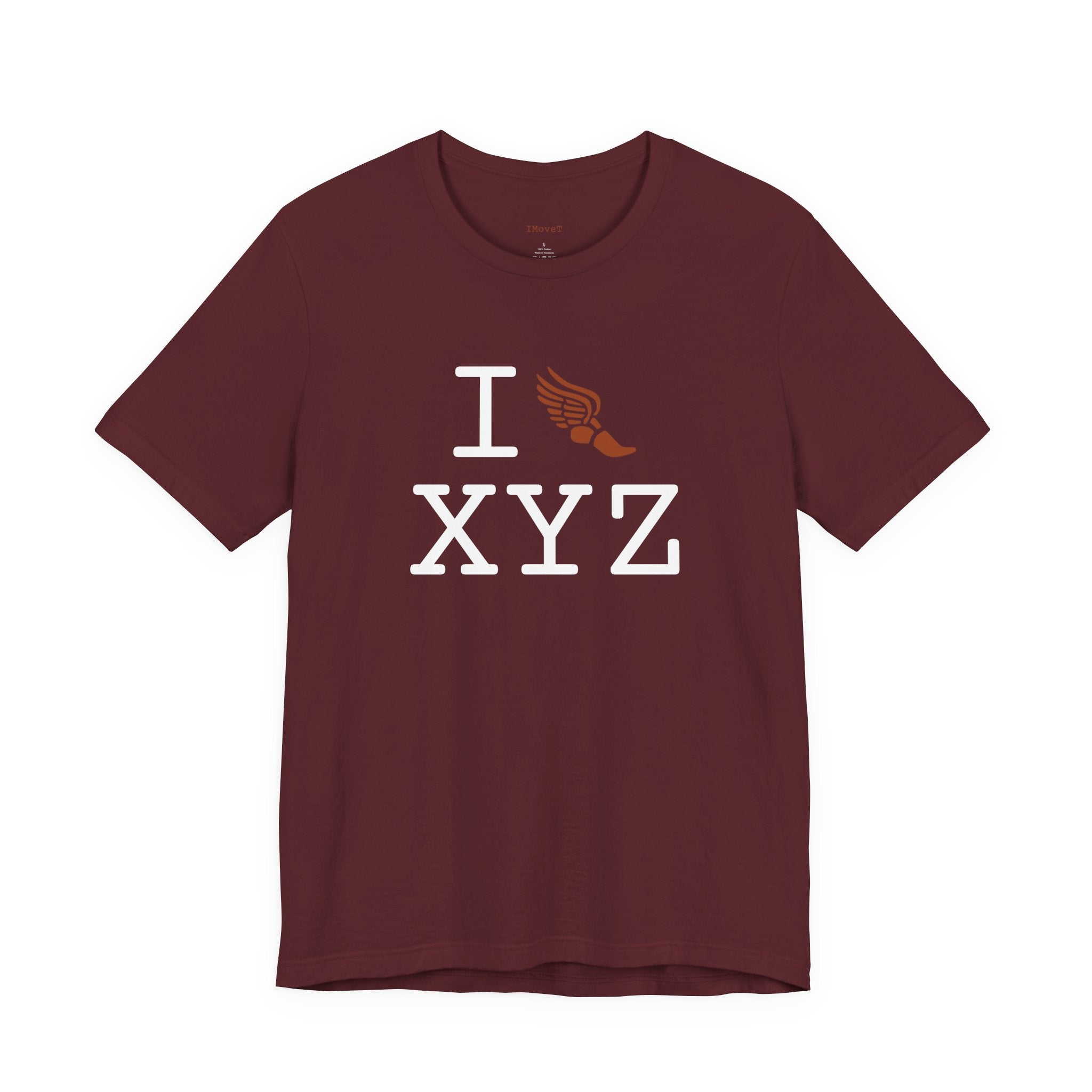 I Run ___ unisex T, autumn logo