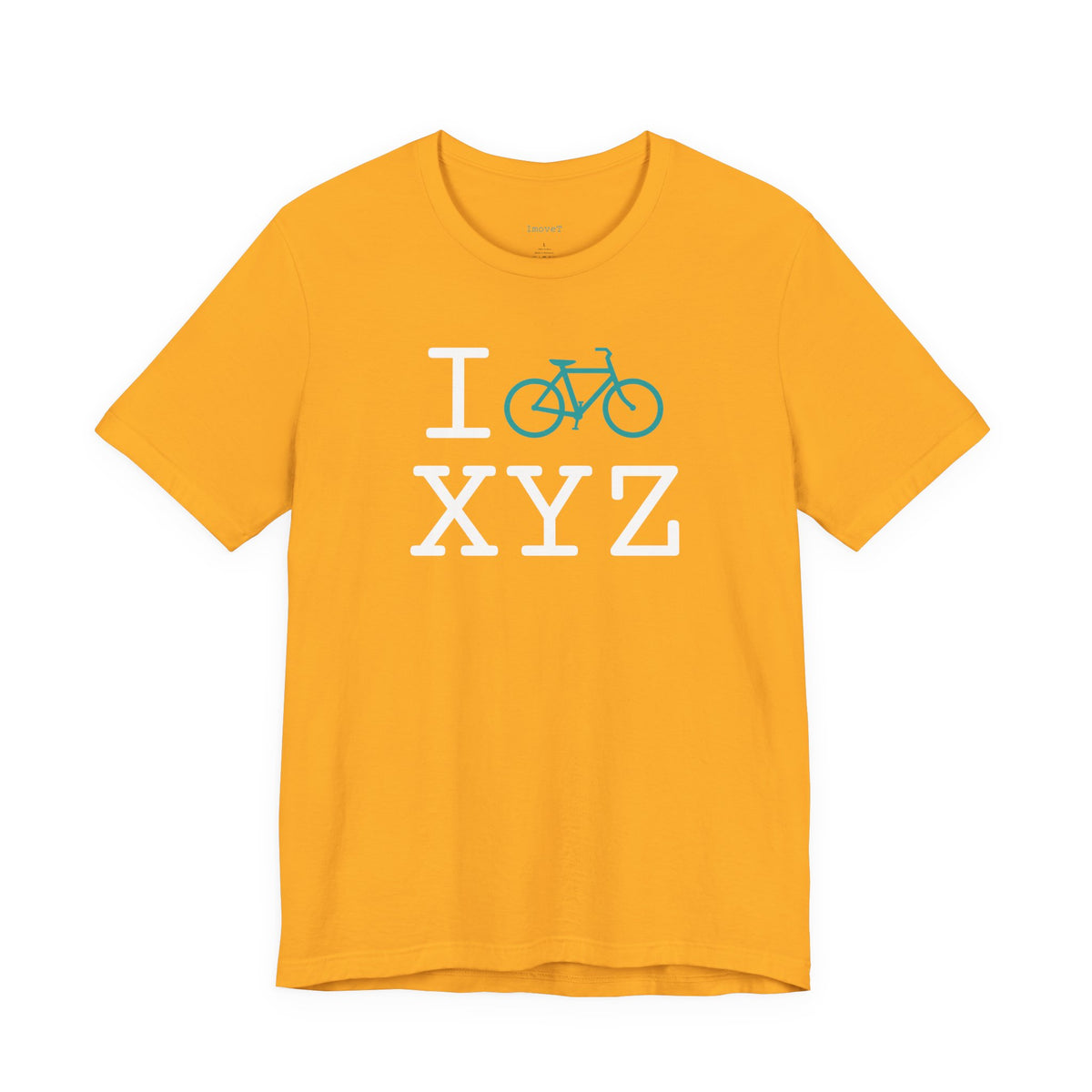 I Bike unisex T, teal bike