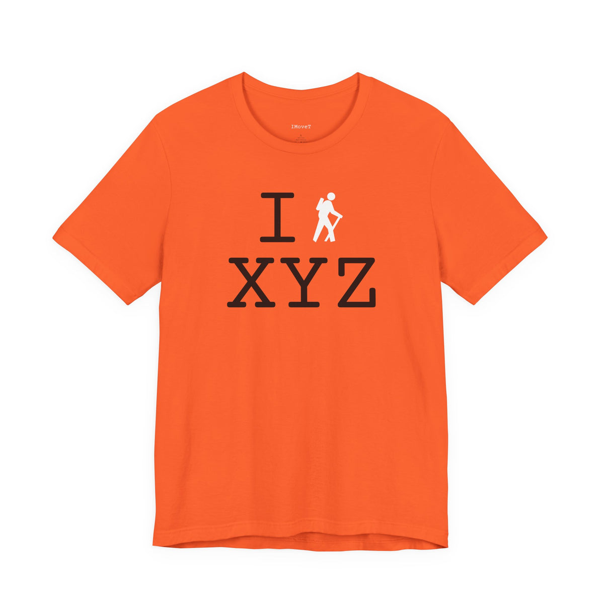 I Hike unisex T, white hiker