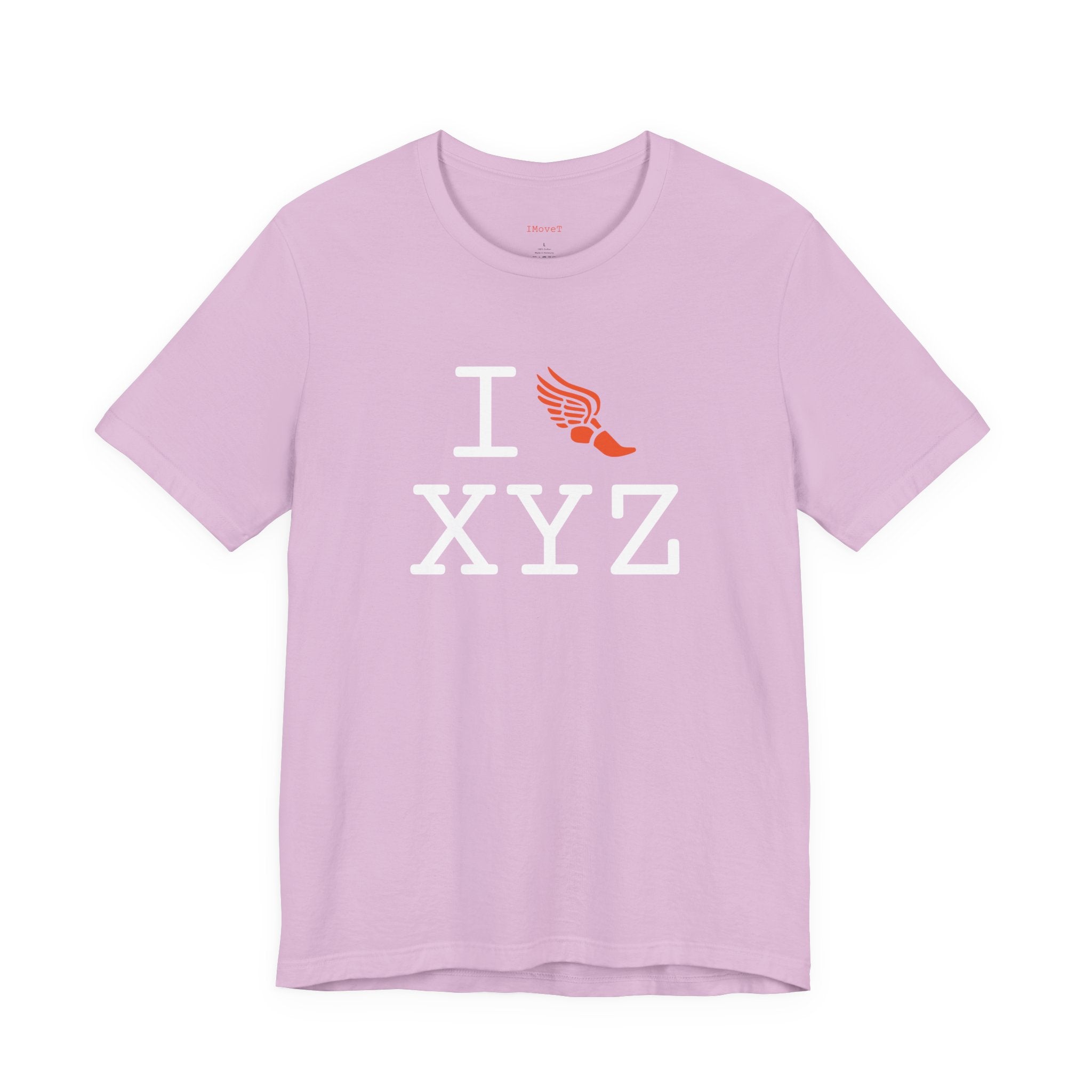 I Run ___ unisex T, orange logo