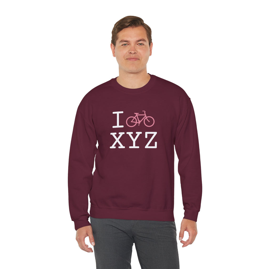 I Bike sweatshirt, pink bike