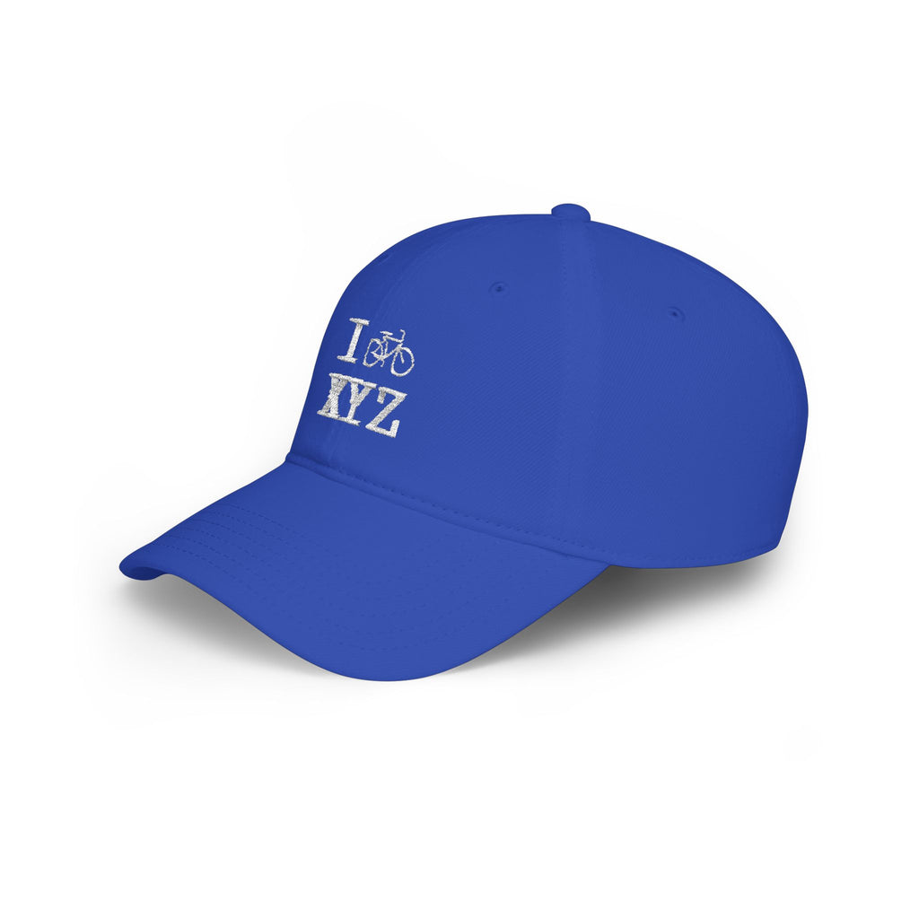 I Bike baseball cap, white bike