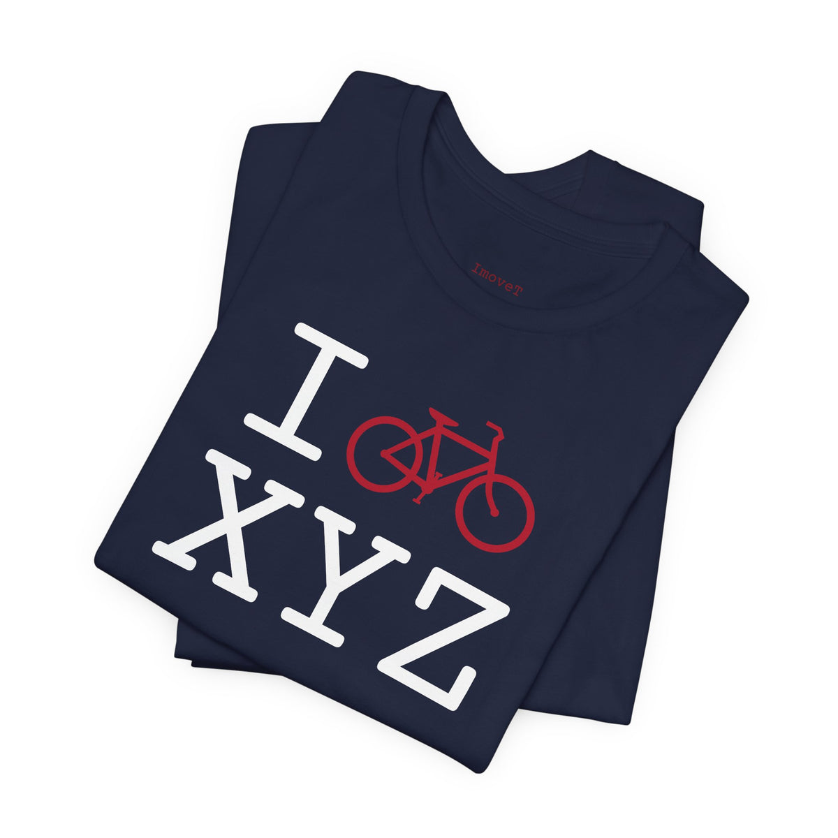 I Bike unisex T, crimson bike