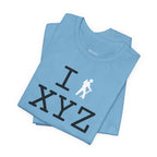 I Hike unisex T, white hiker
