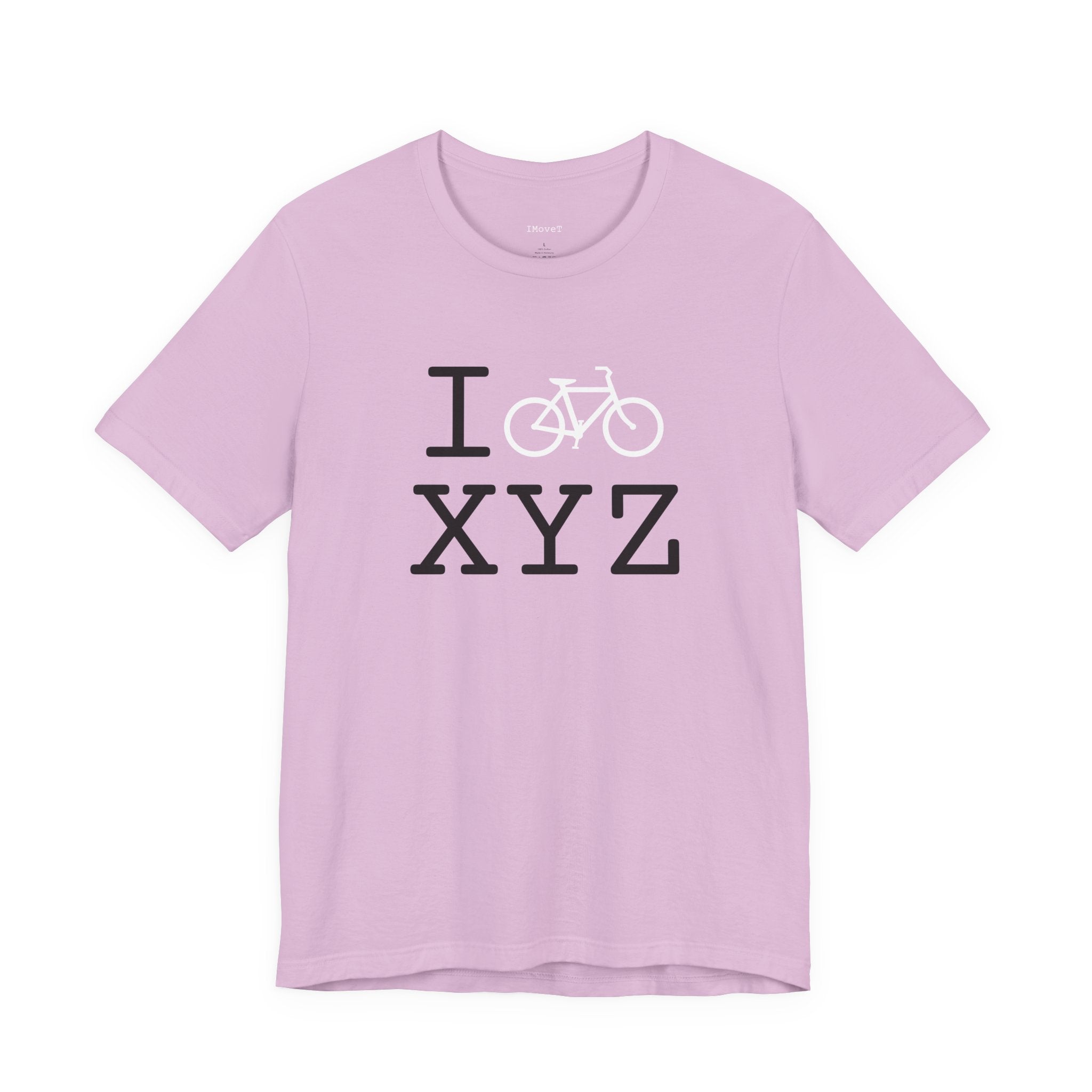 I Bike ___ unisex T, white bike