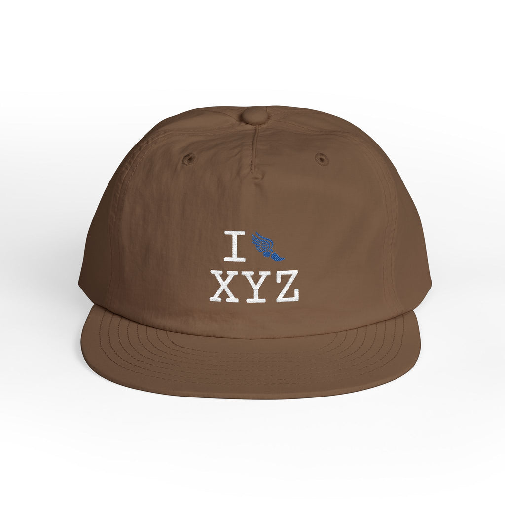 I Run athletic hat, blue logo