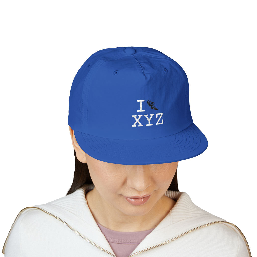 I Run athletic hat, black logo