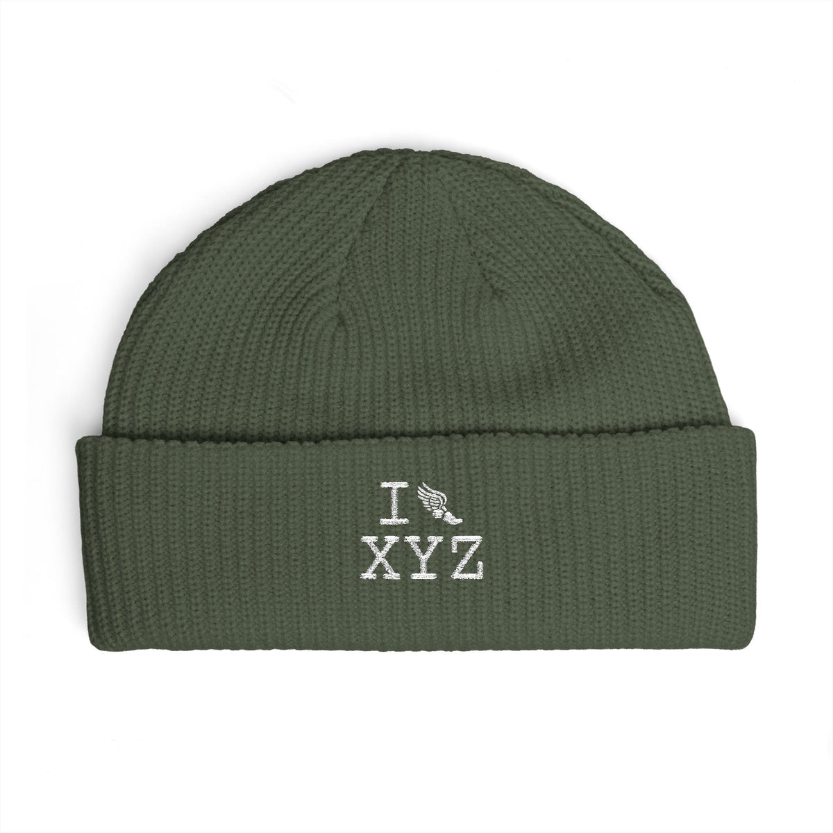 I Run beanie, white logo