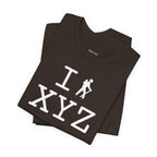 I Hike unisex T, white hiker