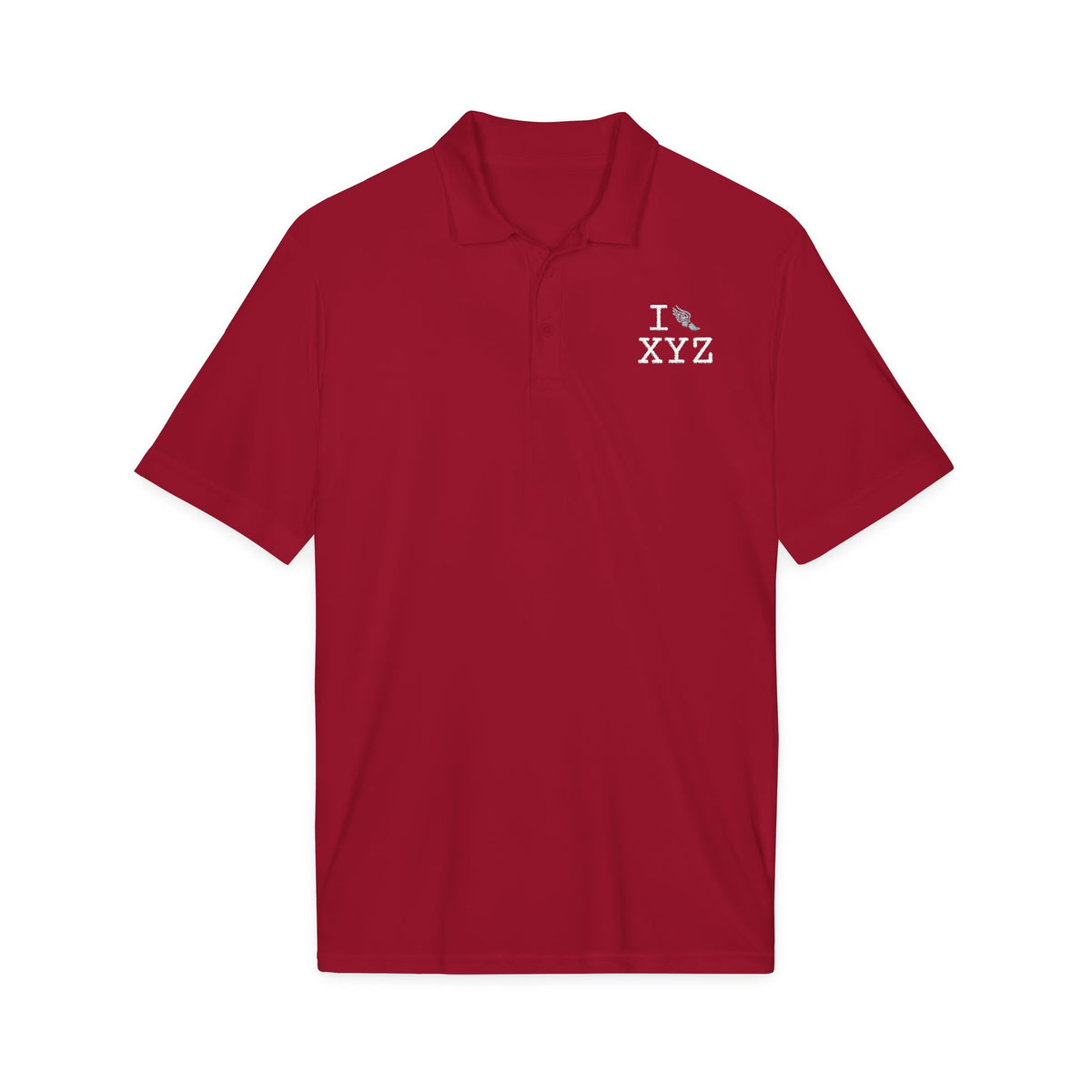 I Run polo, grey logo