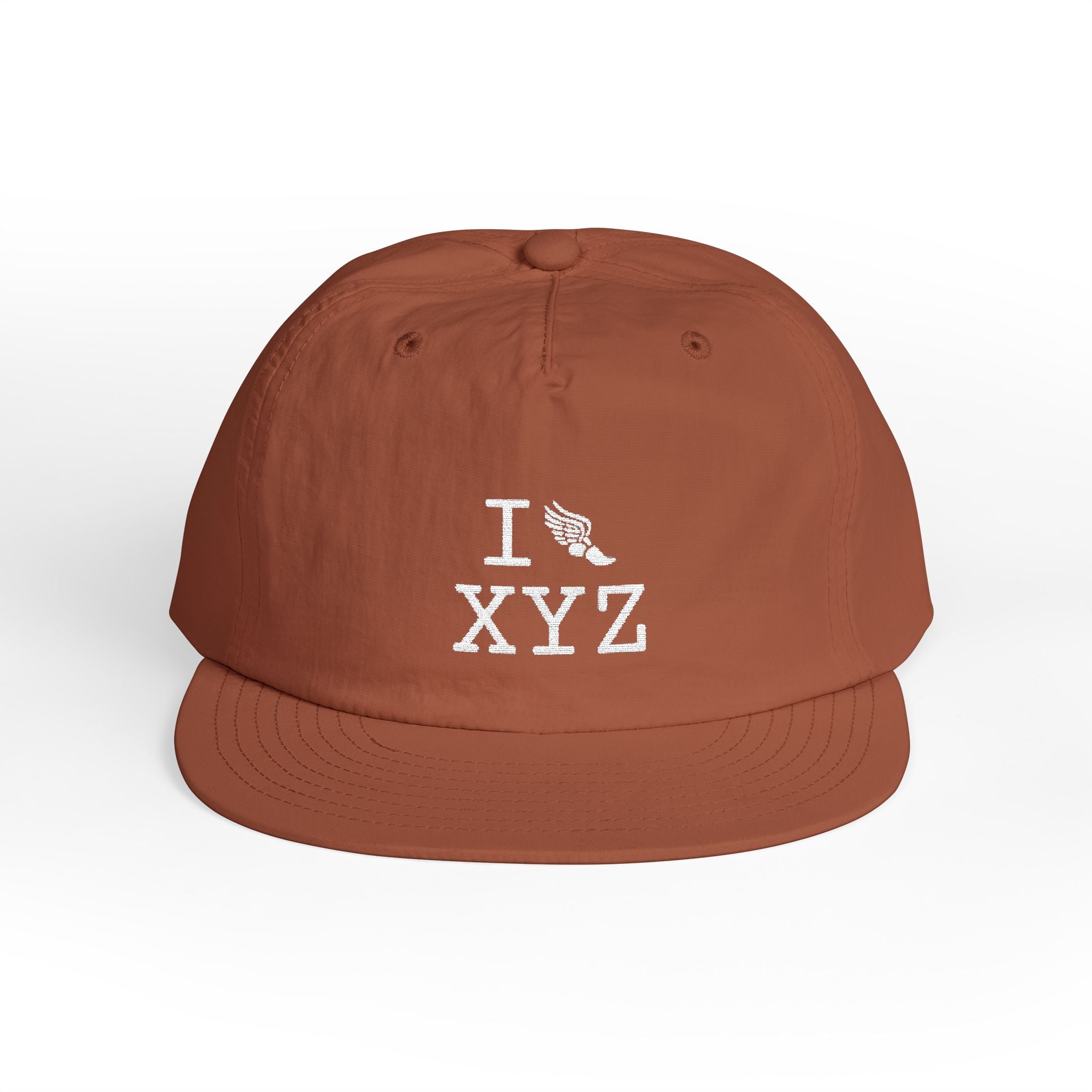 I Run athletic hat, white logo