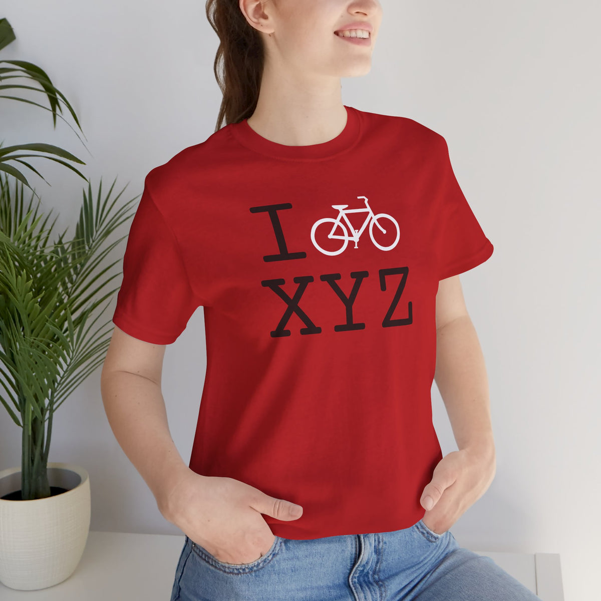 I Bike unisex T, white bike