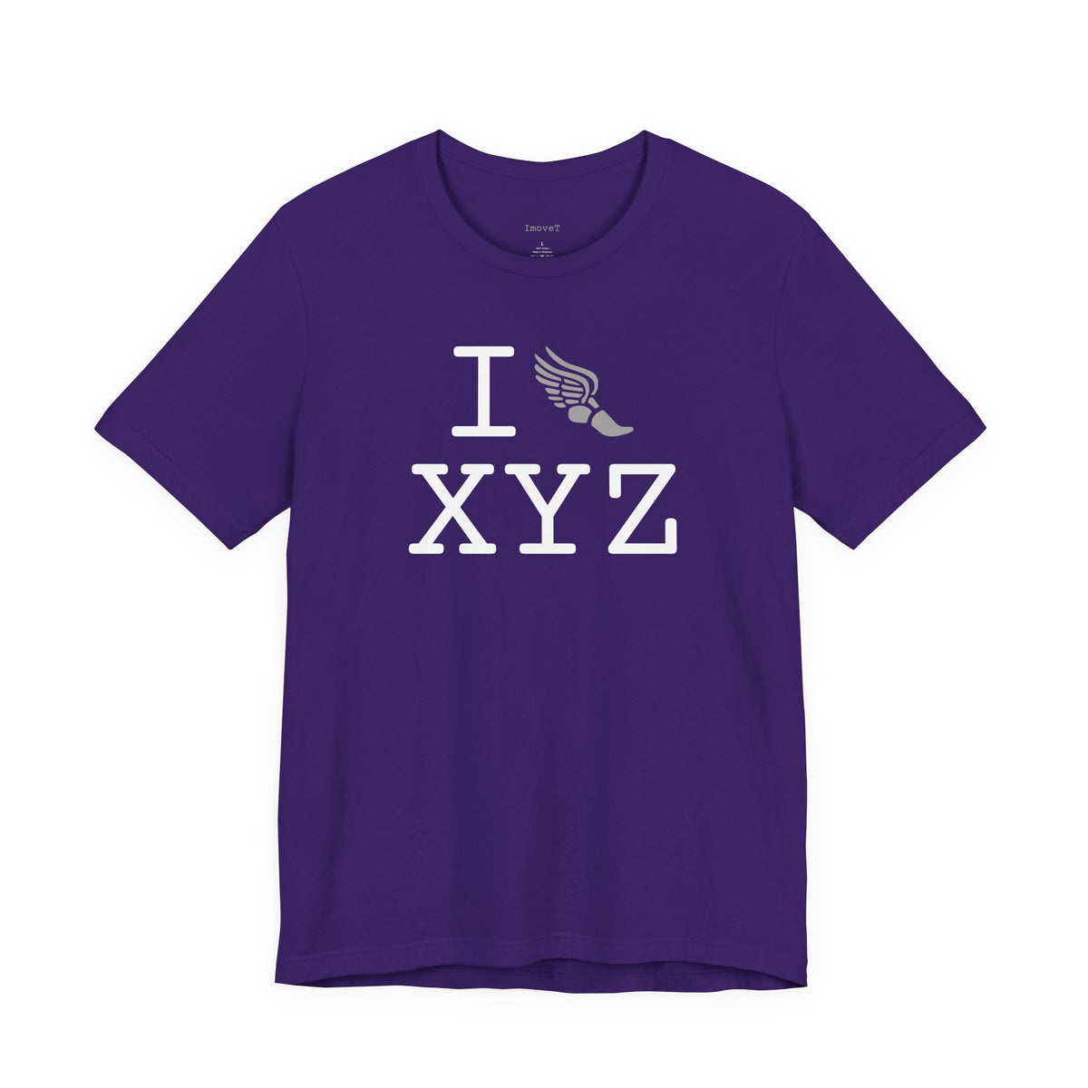 I Run unisex T, grey logo