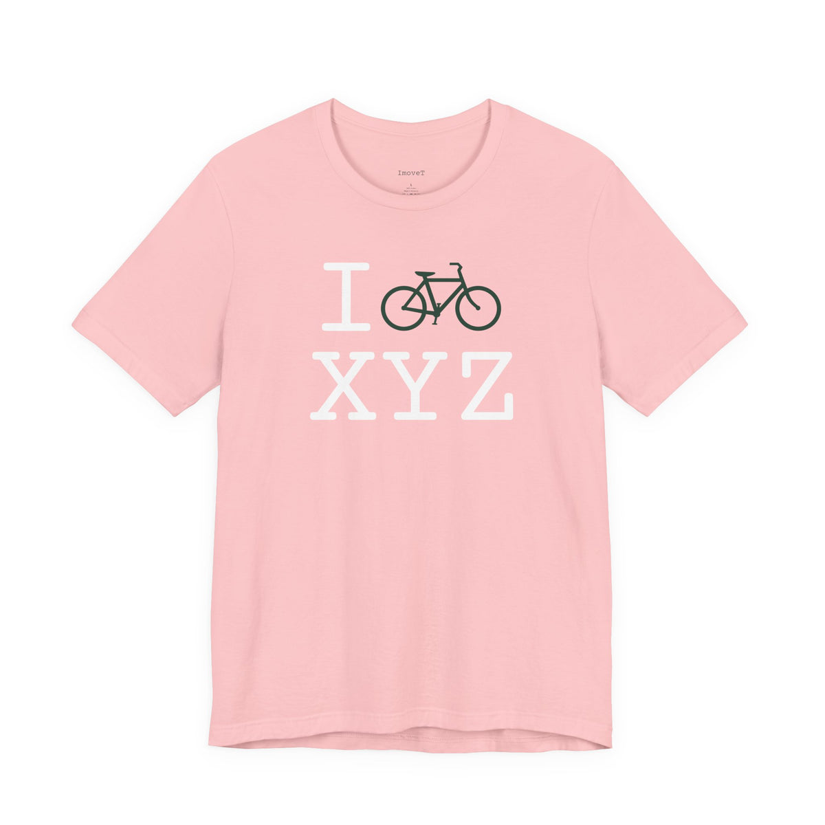 I Bike unisex T, dark green bike