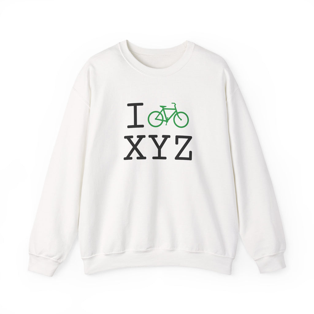 I Bike sweatshirt, green bike