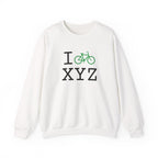 I Bike sweatshirt, green bike