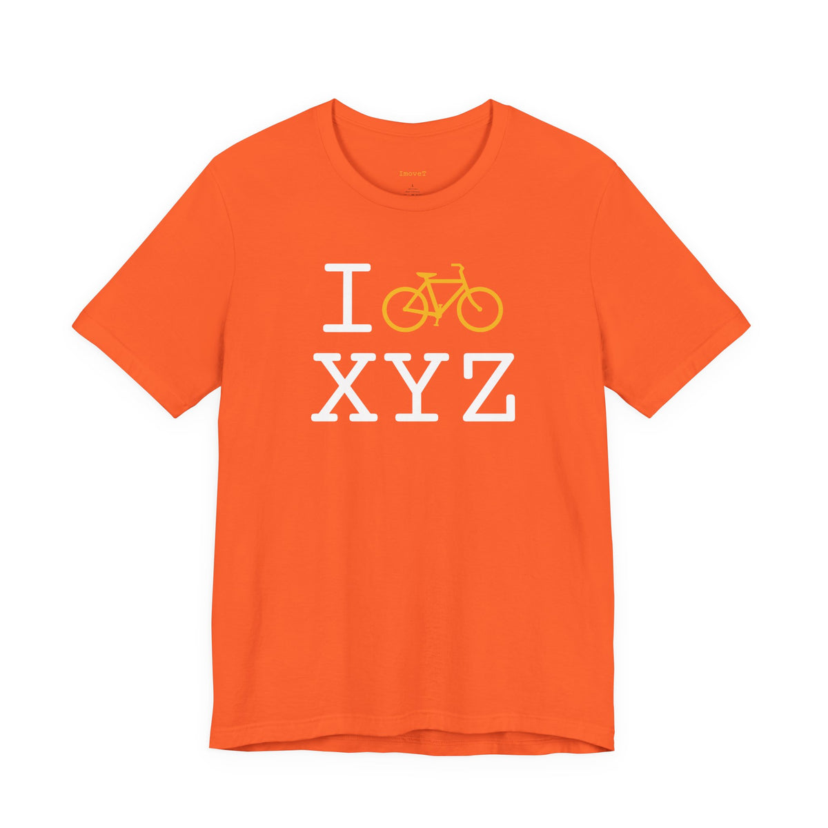 I Bike unisex T, yellow bike