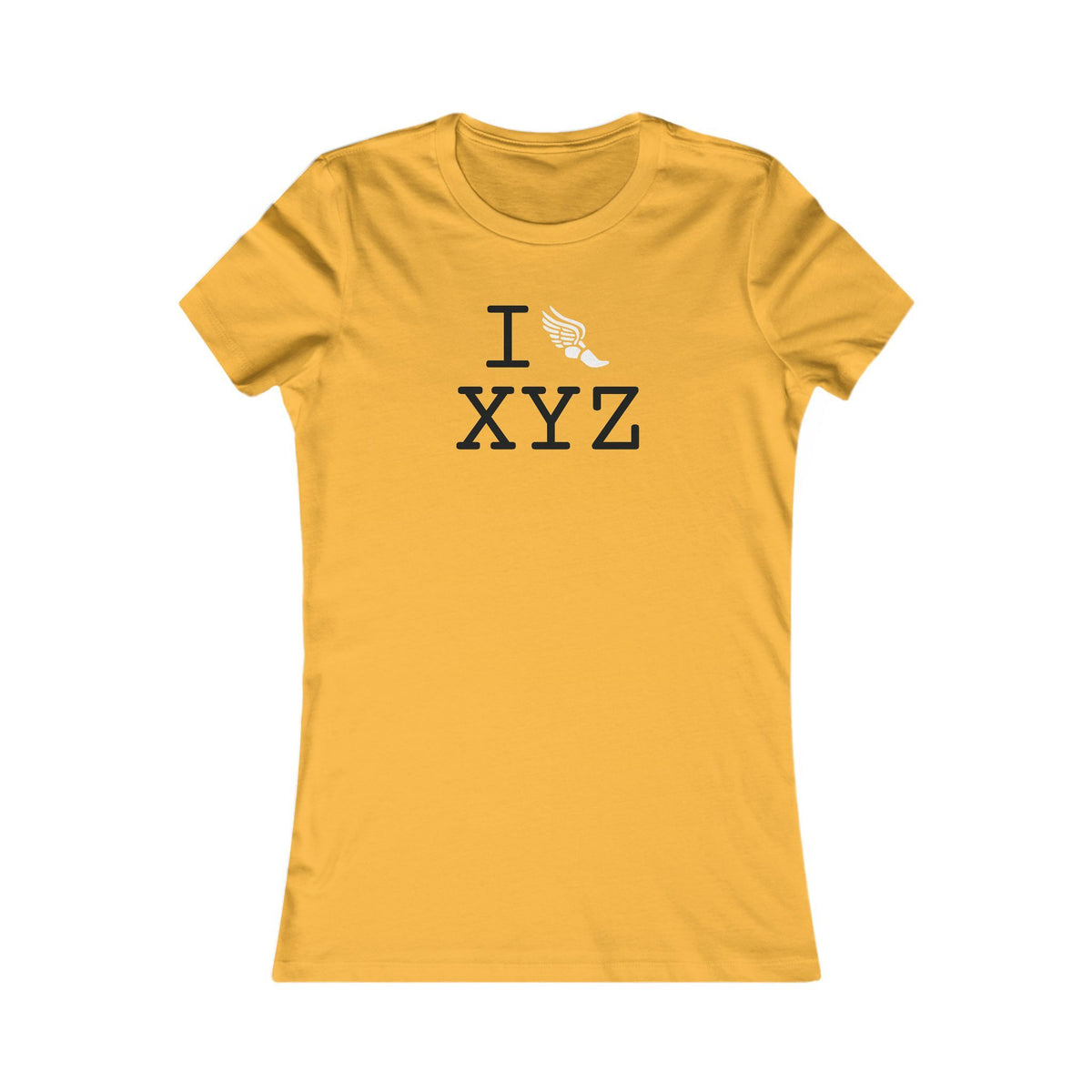 I Run women's T, white logo