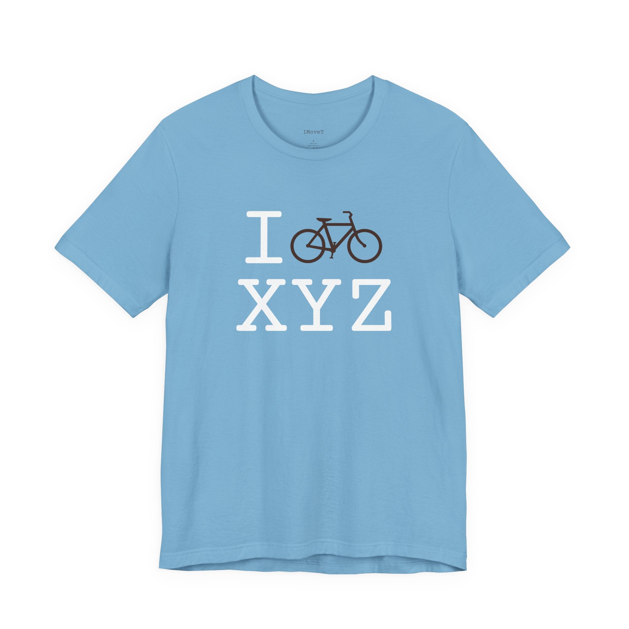 I Bike ___ unisex T, brown bike