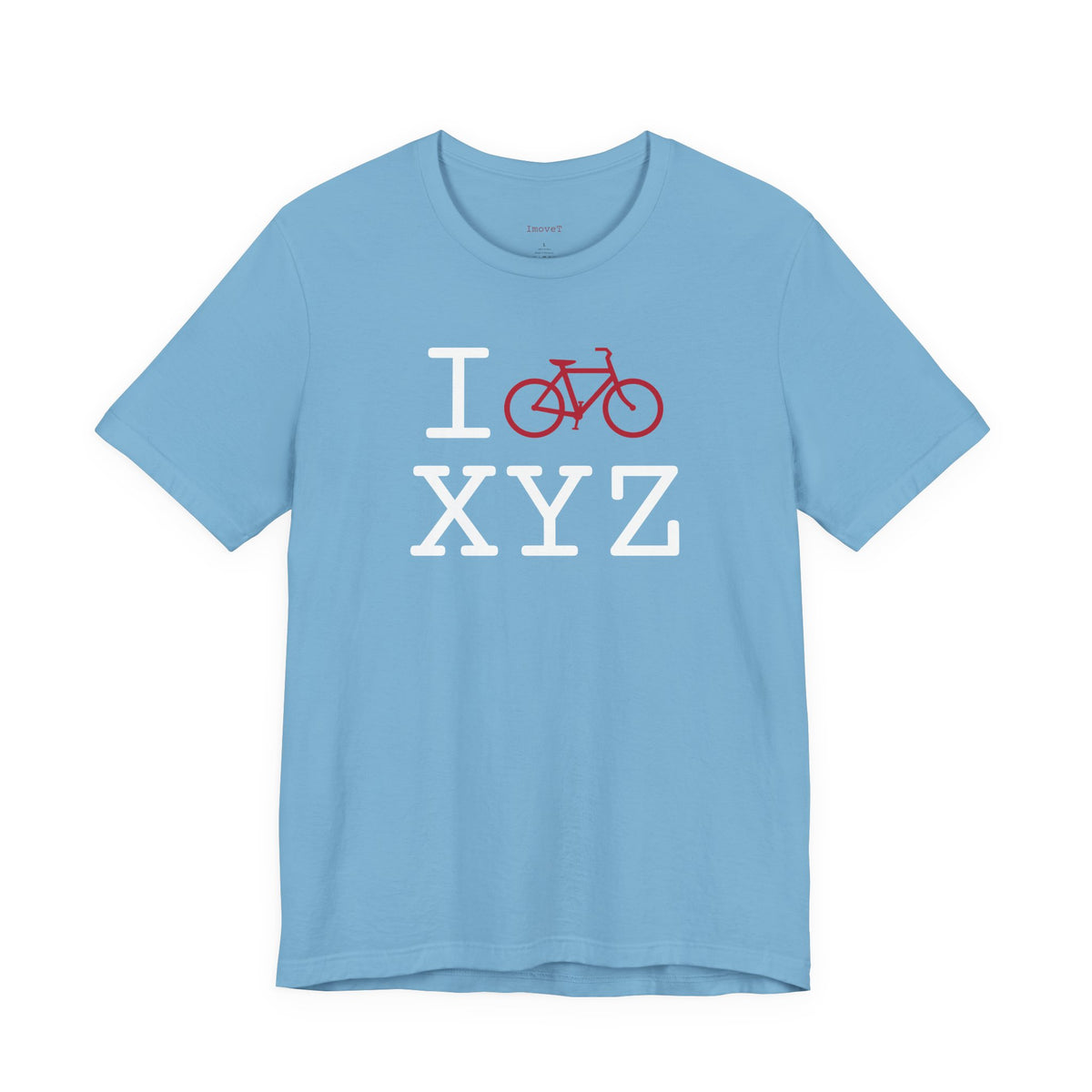 I Bike unisex T, crimson bike