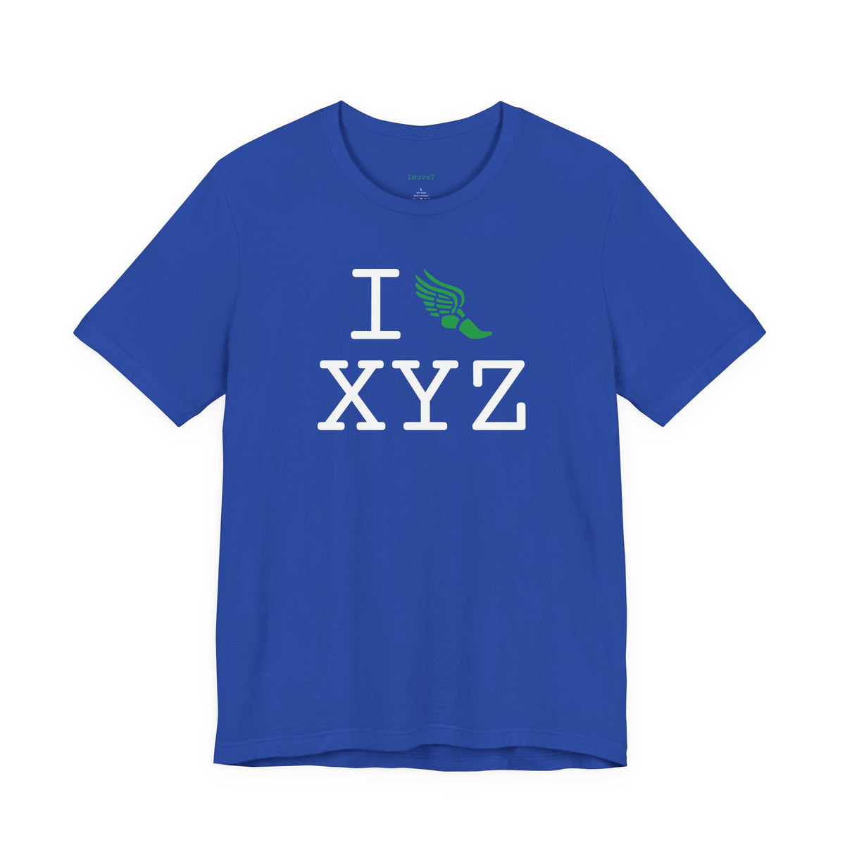 I Run unisex T, green logo