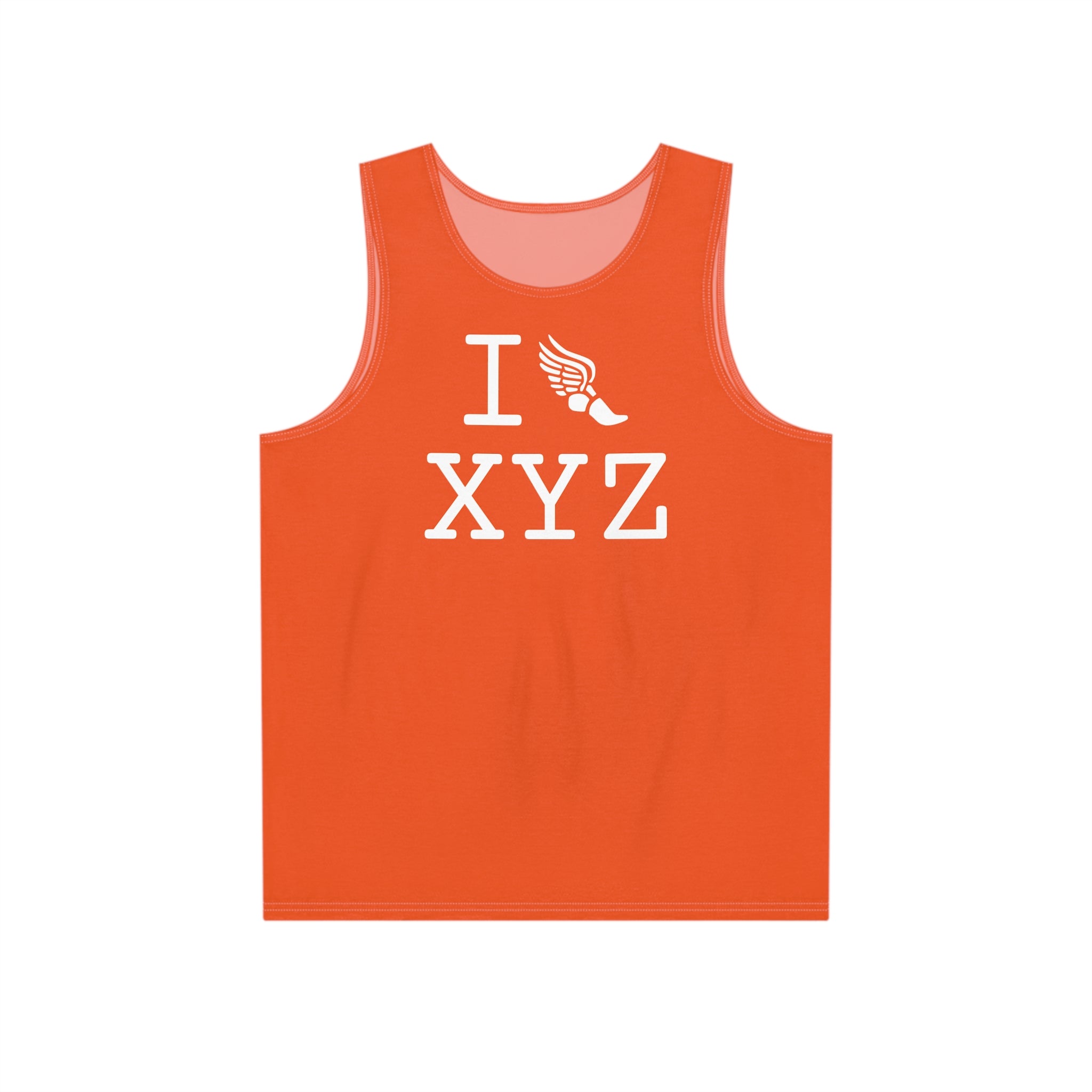 I Run men's singlet, orange