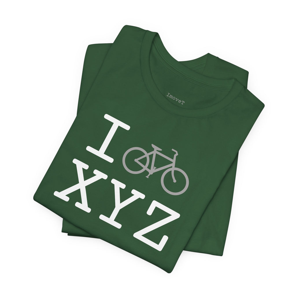 I Bike unisex T, grey bike