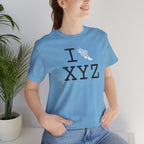 I Run unisex T, white logo