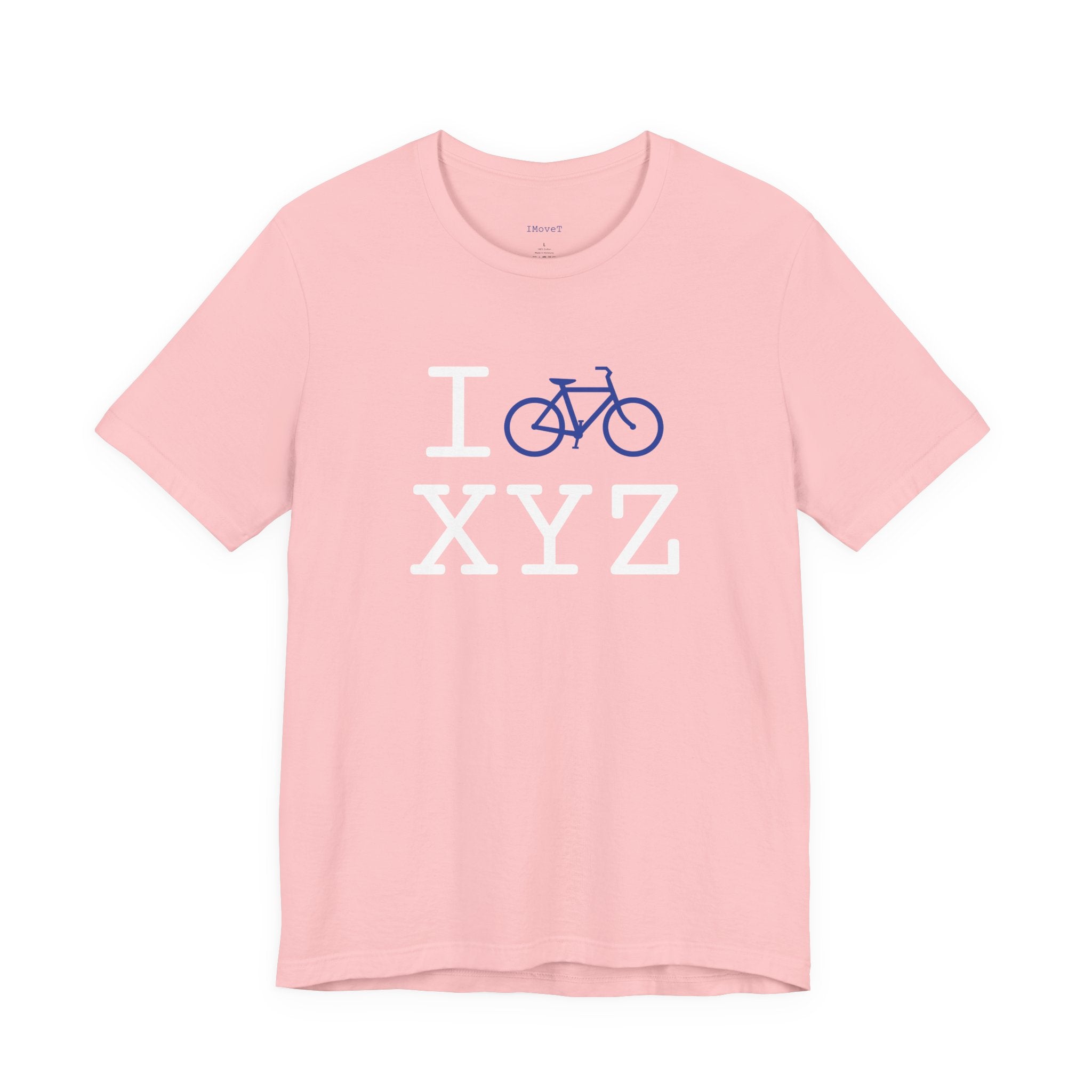I Bike ___ unisex T, blue bike