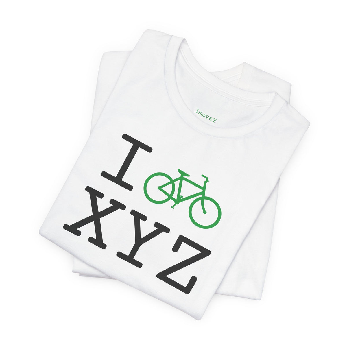 I Bike unisex T, green bike