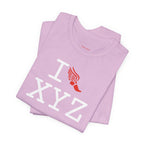 I Run unisex T, red logo
