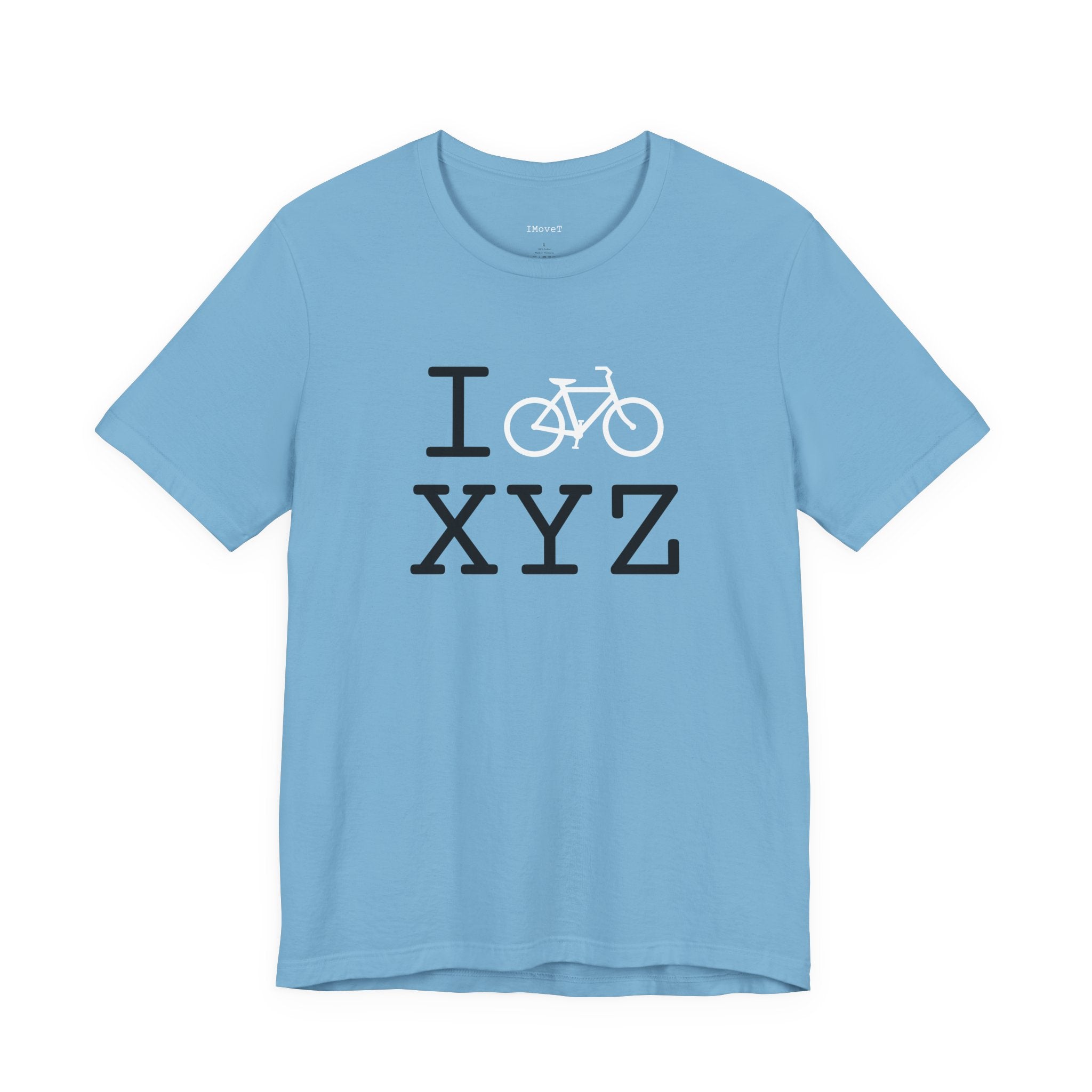 I Bike ___ unisex T, white bike