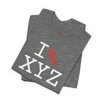 I Run unisex T, red logo