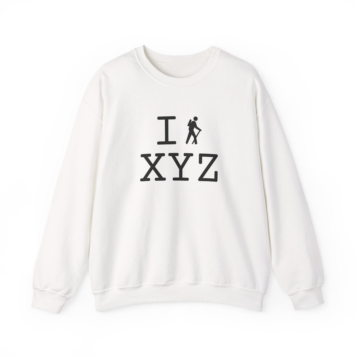 I Hike sweatshirt, black hiker