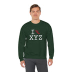 I Run sweatshirt, red logo