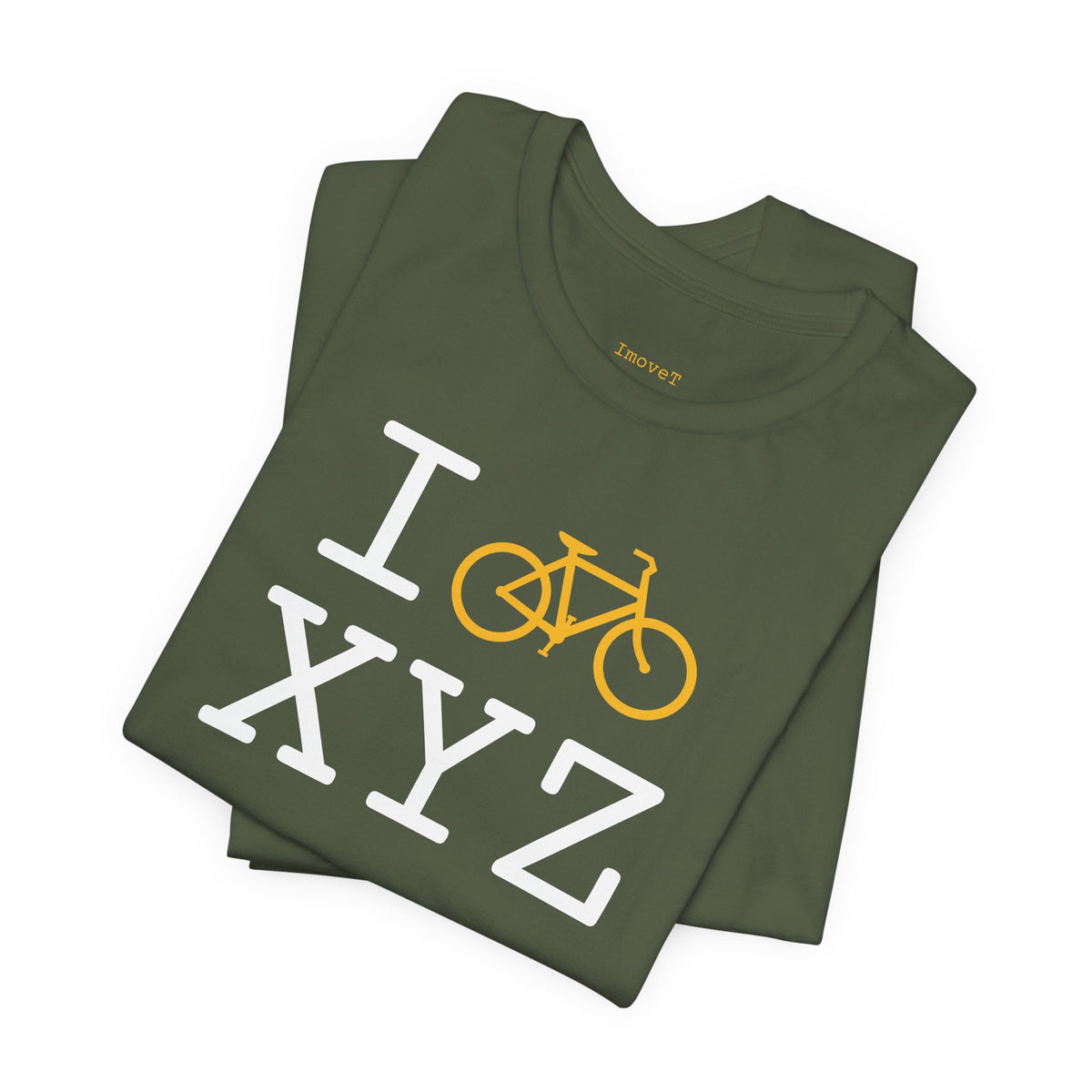 I Bike unisex T, yellow bike