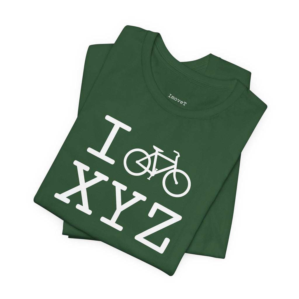 I Bike unisex T, white bike