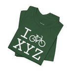 I Bike unisex T, white bike