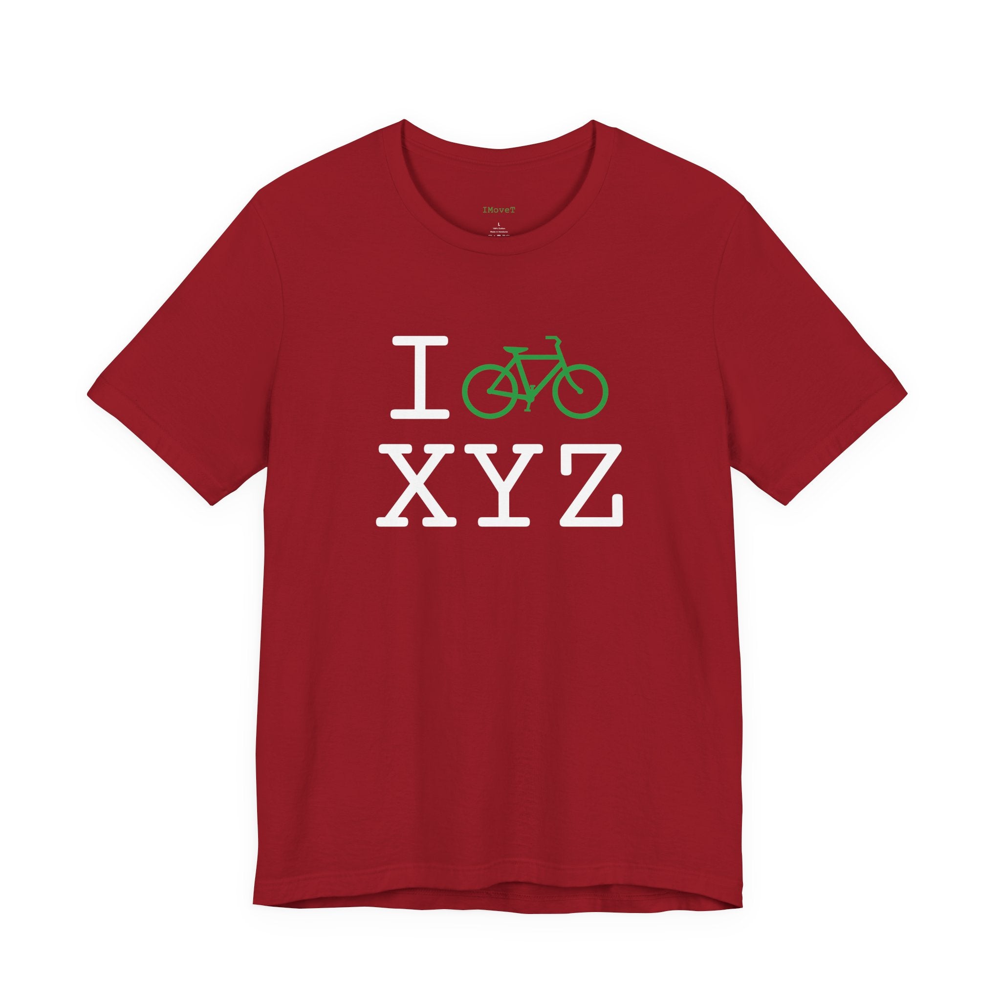 I Bike ___ unisex T, green bike