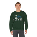 I Bike sweatshirt, light blue bike