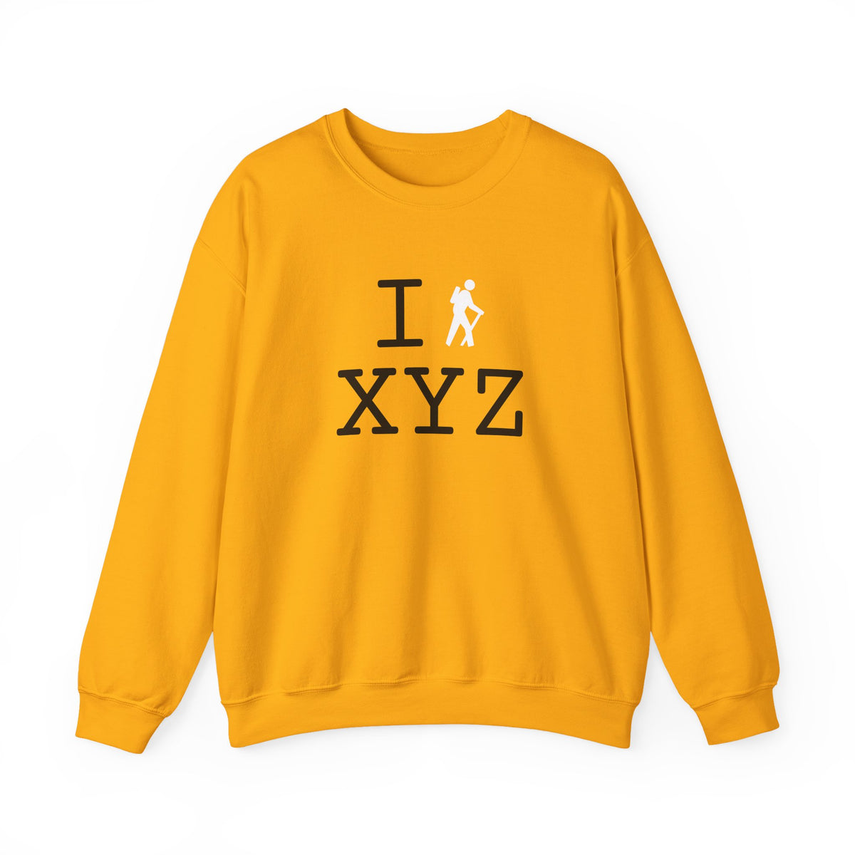 I Hike sweatshirt, white hiker
