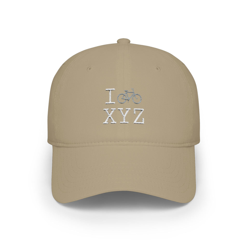 I Bike baseball cap, grey bike