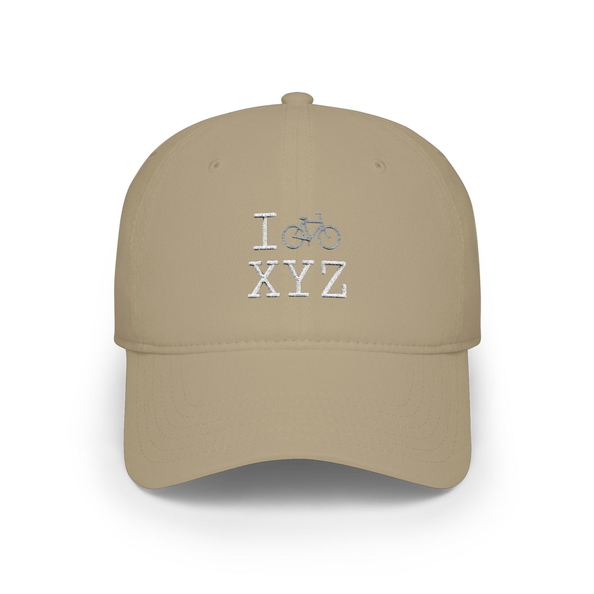 I Bike baseball cap, grey bike