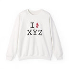 I Hike sweatshirt, red hiker